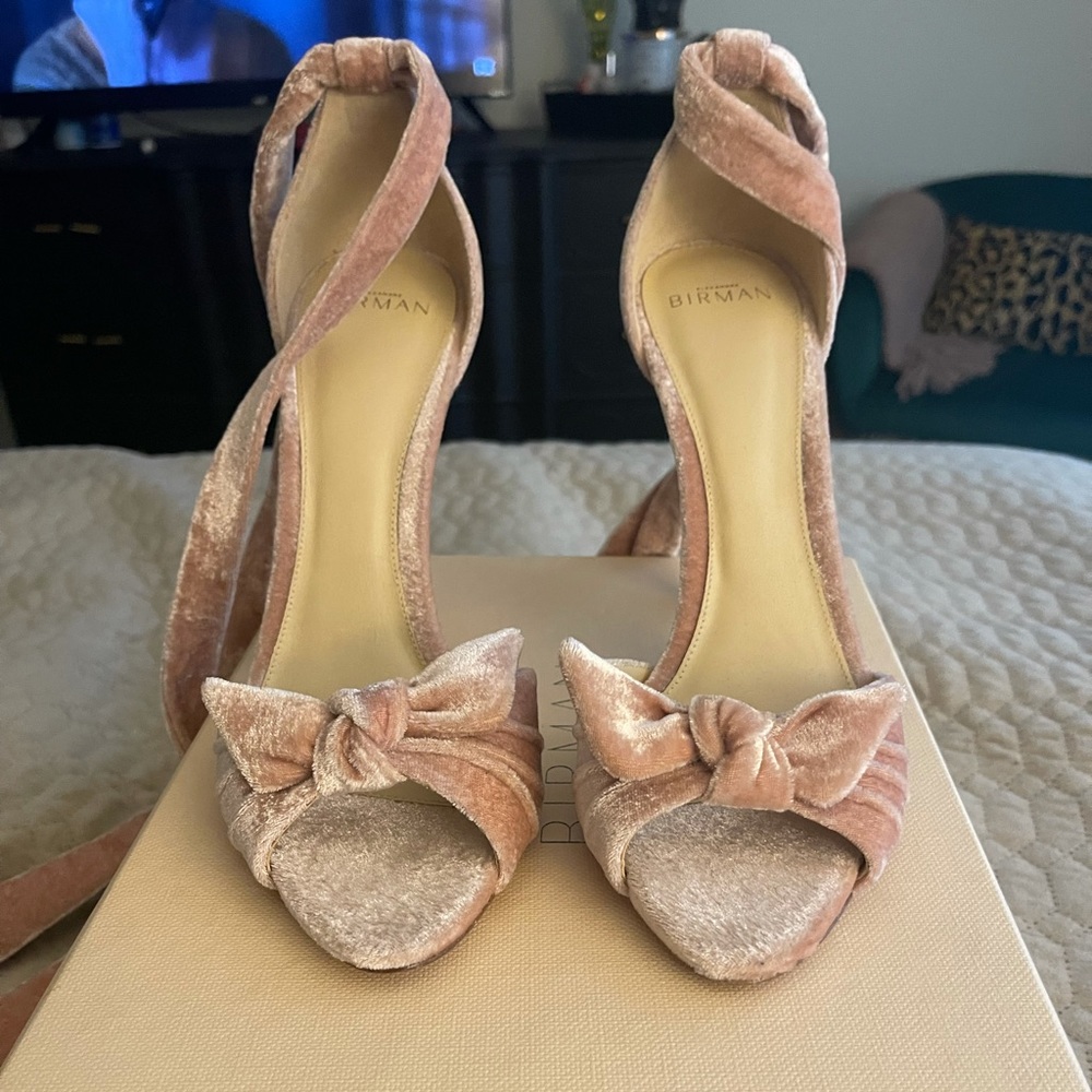 Pink Jessica Blush Tie Sandals NWOT